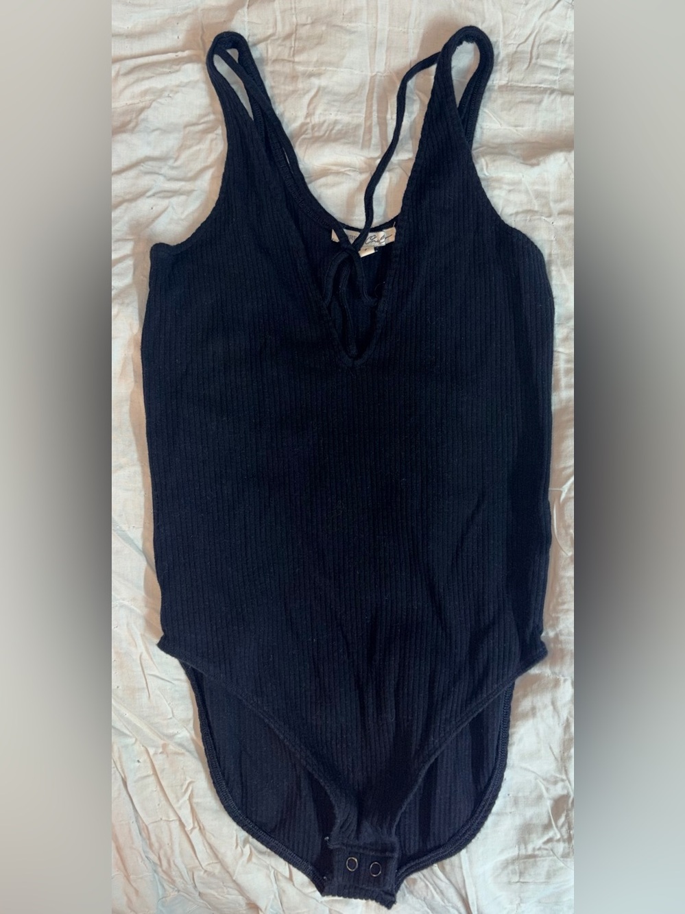 Express Navy Ribbed Tank Top